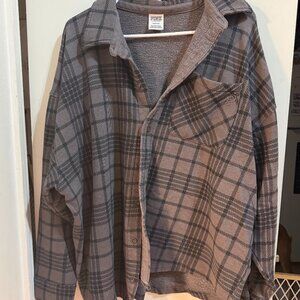 Victoria's Secret PINK Oversized Flannel Top